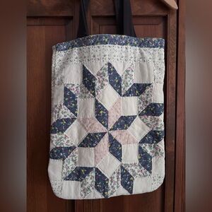 Handmade one of a kind quilted market bag